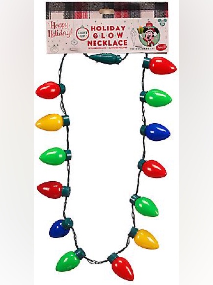 Disney Parks Light-Up Holiday Glow Necklace